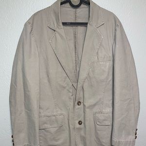VTG LL Bean Khaki Blazer Sz 40 Regular